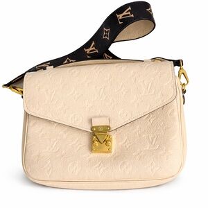 RETIRED COLOR/LV/Pochette Métis Empreinte Crm+$700 Strap Auth Receipts incl